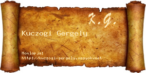 Kuczogi Gergely névjegykártya